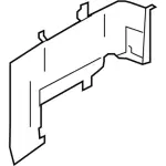 F8UZ1631112AAB - Body: Rear Quarter Trim for Ford: E-150, E-150 Club Wagon, E-250, E-350 Club Wagon, E-350 Super Duty, E-450 Super Duty Image