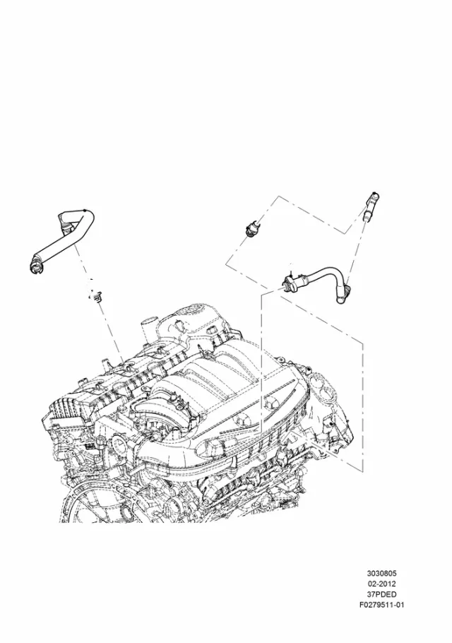 AT4Z6767A - Emission Control: PCV Valve Elbow for Ford Image
