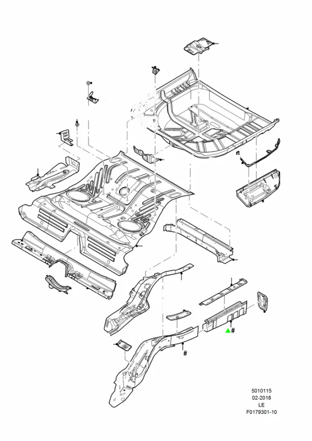 8A5Z5461217A - Body: Seat Belt Anchor for Ford Image