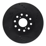 63376061R - : DFC Brake Rotor - Drilled and Slotted - Black for DYNAMIC FRICTION Image