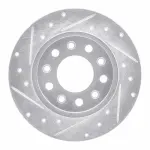 63140030L - : DFC Brake Rotor - Drilled and Slotted - Silver for DYNAMIC FRICTION Image