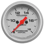 4370 - : GAUGE, AIR/FUEL RATIO-WIDEBAND, ANALOG, 2 1/16", 8:1-18:1, STPR MTR, ULTRA-LITE for AutoMeter Image