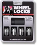 71681N - : Original Gorilla Lock Set Acorn Bulge 13/16" Hex 1/2"-20 Chrome Set of 4 for Gorilla Automotive Image