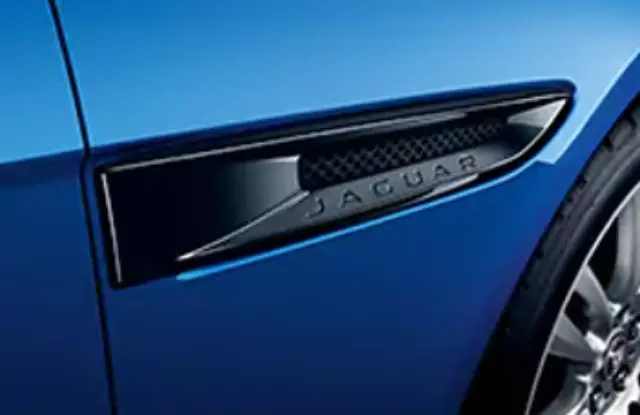 T4N25063 - Body: Side Power Vent, Gloss Black, Left Side for Jaguar: XE Image