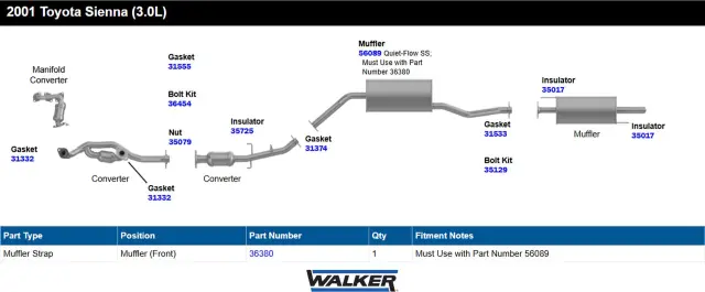 31533 - Gaskets: Exhaust Pipe Flange Gasket for Walker Exhaust Image