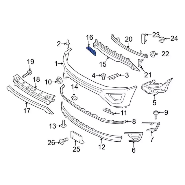 Grille Molding - Ford (LL1Z-8C324-AF)