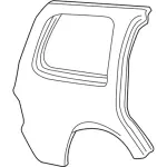 F75Z7827841BA - Body: Quarter Panel for Ford Image image