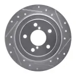 63113008R - : DFC Brake Rotor - Drilled and Slotted - Silver for DYNAMIC FRICTION Image