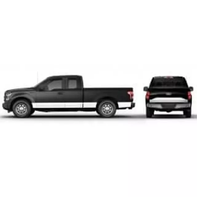 VFL3Z9920000R - : Original Wraps, Two Tone Stripe Kit, Gloss White, Includes Tailgate for Ford: F-150 Image