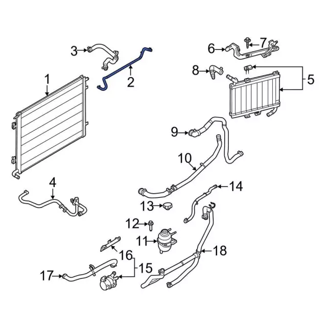 Hose Overflow - Ford (FR3Z-8075-G)