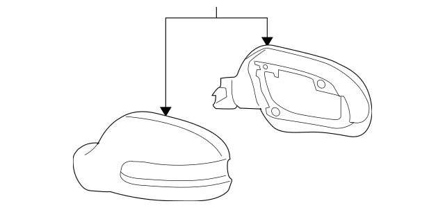 23081009643586 - Body: Mirror Housing for Mercedes-Benz Image