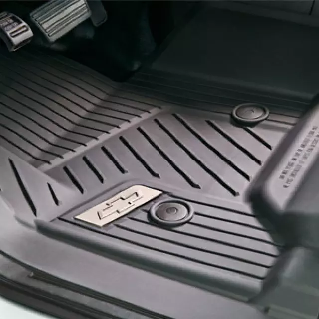 84357859 - : Front Interlocking Floor Liners for Chevrolet: Silverado 1500, Silverado 1500 LD, Silverado 2500 HD, Silverado 3500 HD, Suburban, Suburban 3500 HD, Tahoe Image