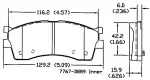 13050694 - : Disc Brake Pad Set for OmniParts Image