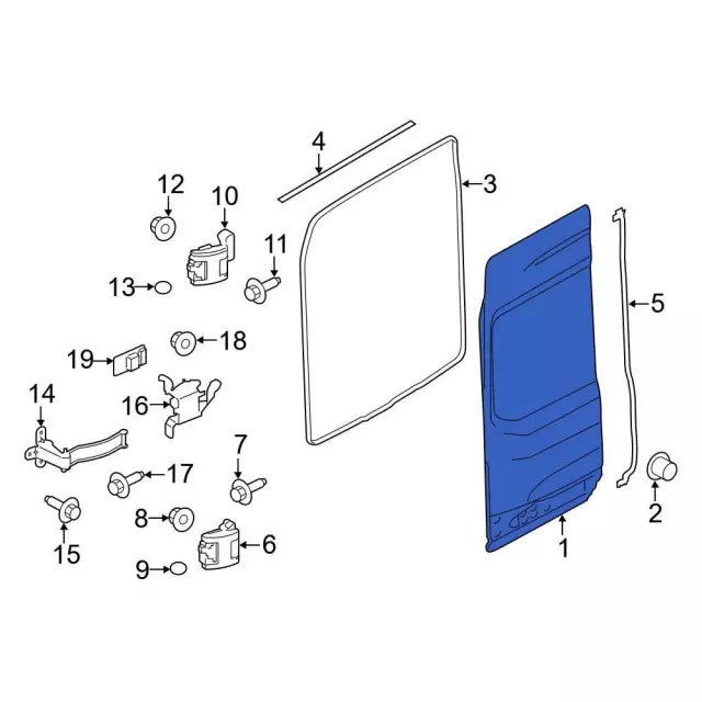 CK4Z6140011AC - Body: Door Shell for Ford Image