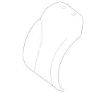 22291075331B55 - Body: Seat Back Cover for Mercedes-Benz Image