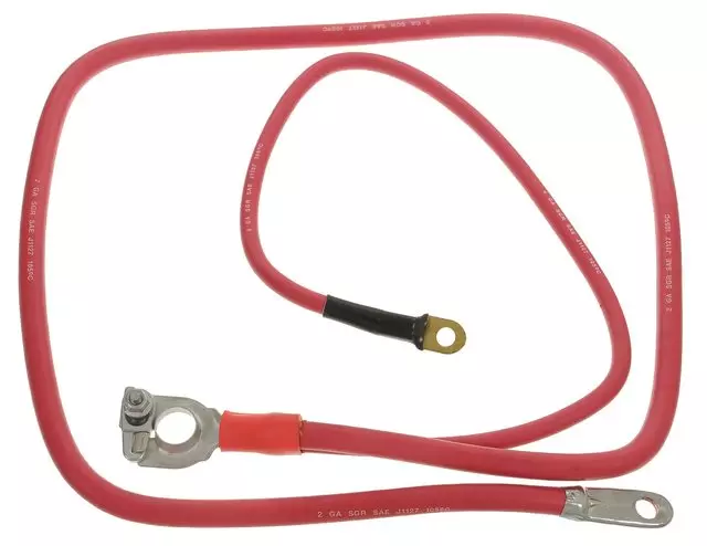 88865073 - : Red 2 Gauge Positive Lead Free Battery Cable with Auxiliary Leads for GM Image