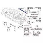 ML3Z99291A41AA - Body: Upper Molding for Ford Image
