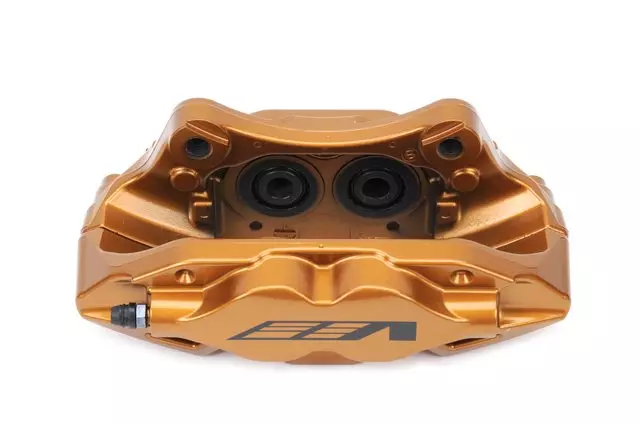 Gold Rear Driver Side Disc Brake Caliper Assembly - GM (23131827)