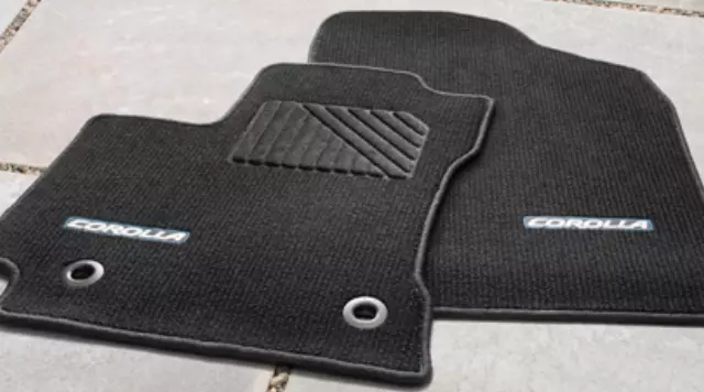 PT2060214323 - Interior: Corolla Floor Mats Black w\\/Amber Thread for Toyota: Corolla Image