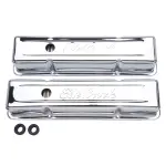 4649 - : Signature Series Valve Covers, Chrome, Tall Profile, Chevrolet 262-400, '59-'86 for Edelbrock Image