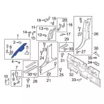 LC3Z2503598CA - Body: Windshield Pillar Trim for Ford: F-250 Super Duty, F-350 Super Duty, F-450 Super Duty Image