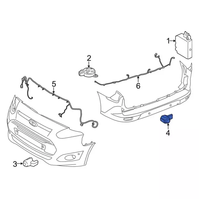 GK2Z15K859BAPTM - Body: Park Sensor for Ford: Transit Connect Image