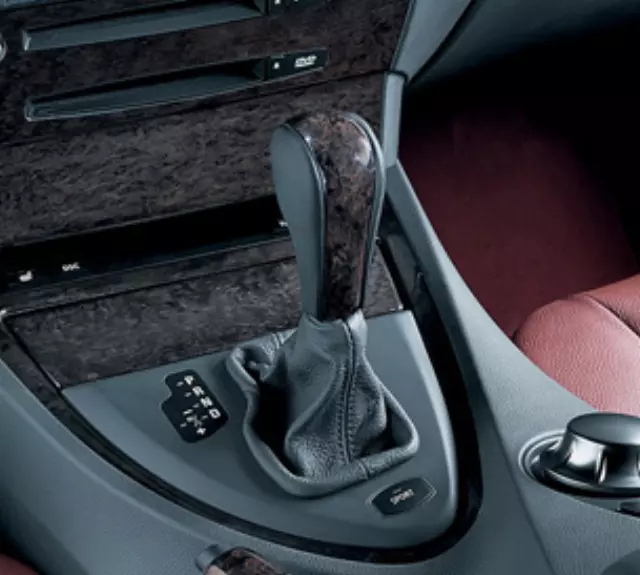 25160304157 - Interior: Leather Selector Lever With Wood Inlay for BMW: 650i Image