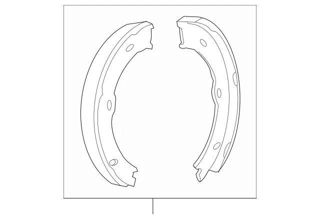 9104202600 - : Parking Brake Shoe for Mercedes-Benz: Sprinter 1500, Sprinter 2500, Sprinter 3500, Sprinter 3500XD Image