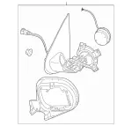 1638103393 - : Mirror Assembly - Left for Mercedes-Benz: ML320, ML430, ML55 AMG Image