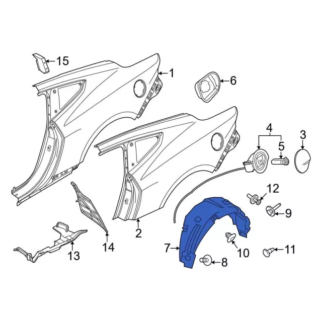PR3Z63278B50B - : Filler Quarter Panel for Ford: Mustang Image