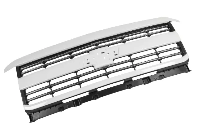 23335303 - : Summit White Front Grille with Clips, Nuts, and Bolts for Chevrolet: Silverado 2500 HD, Silverado 3500 HD Image