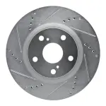 63110005L - : DFC Brake Rotor - Drilled and Slotted - Silver for DYNAMIC FRICTION Image