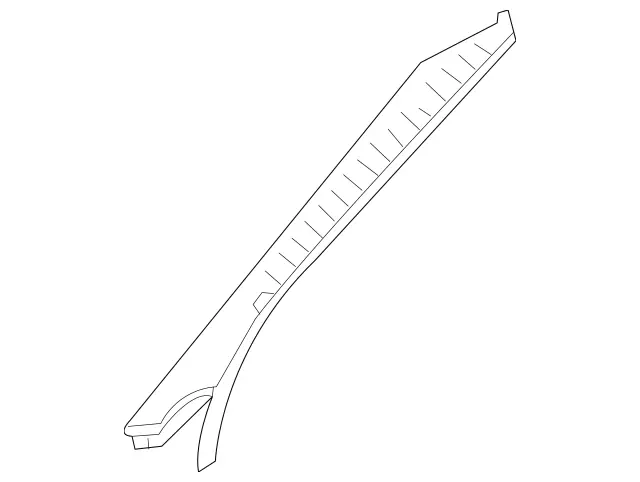 20969201007F53 - Body: Windshield Pillar Trim for Mercedes-Benz Image