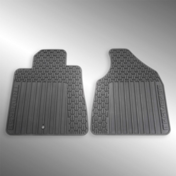 22890017 - : First-Row Premium All-Weather Floor Mats in Titanium with Traverse Script for ACDelco Image