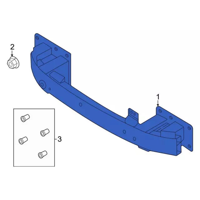 Bumper Impact Bar - Ford (LJ9Z-17757-D)