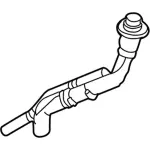 6C3Z9034CA - Fuel System: Filler Pipe for Ford: F-250 Super Duty, F-350 Super Duty, F-450 Super Duty, F-550 Super Duty Image