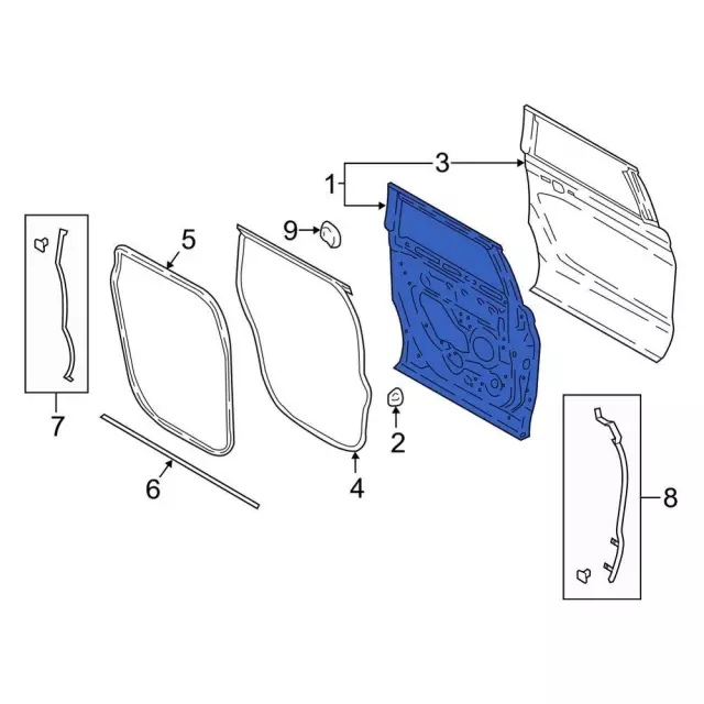 Door Shell - Ford (SL1Z-7820124-A)