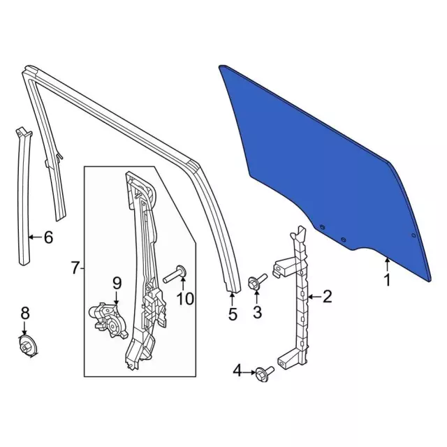 PL3Z1625712A - Body: Door Glass for Ford Image