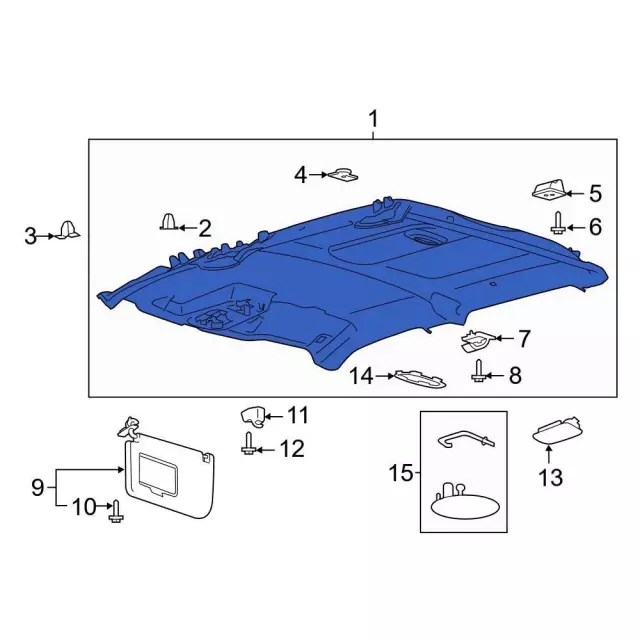 ML3Z1651916BG - Body: Headliner for Ford Image