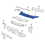 7F2Z17022A68BA - Body: Cowl Grille for Ford: Freestar | Mercury: Monterey Image