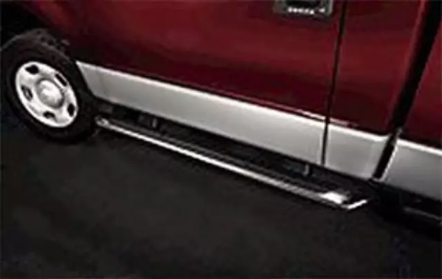 6L3Z16450AB - : Step Bars 5in Chromed Aluminum - Reg Cab for Ford: F-150 Image