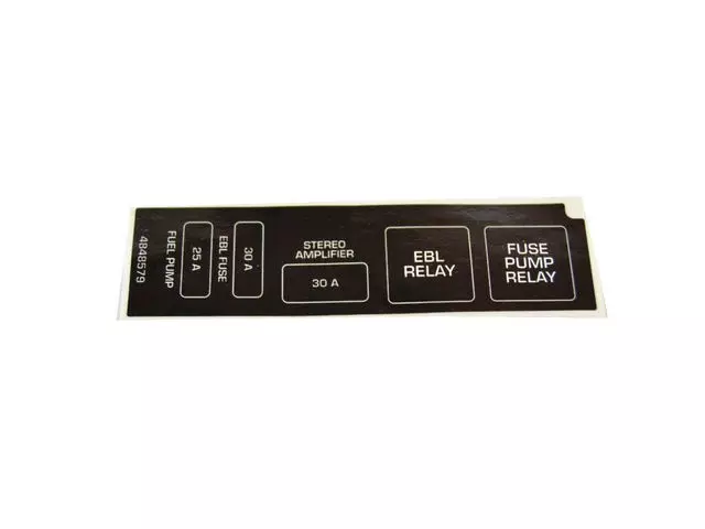 4848579 - Electrical: Fuse Block Label for Dodge: Viper Image