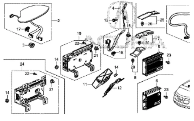 39150TZ6A11ZG - Electrical: Antenna for Acura Image