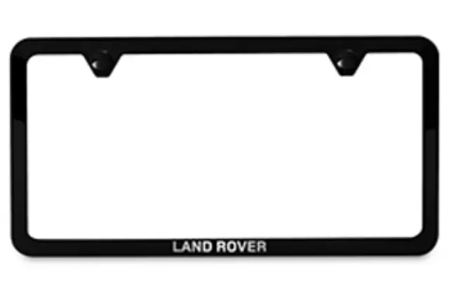 VPLCY0099 - Exterior: License Plate Frame, Slimline, Land Rover for Land Rover: Defender 110, Defender 90, Discovery, Discovery Sport, LR4, Range Rover, Range Rover Evoque, Range Rover Sport, Range Rover Velar Image