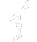 2388803500 - Attachment Parts: Bumper Lateral Support for Mercedes-Benz: E400, E450, E53 AMG Image