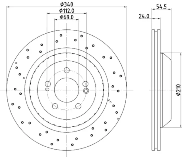 355134582 - Brakes &amp; Brake Parts: Disc Brake Rotor for Hella Pagid Image