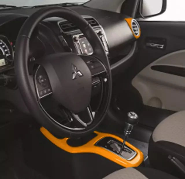 MZ360510EX - Interior: Interior Accent Panel Kit, Orange for Mitsubishi: Mirage, Mirage G4 Image