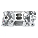 75011 - : Performer RPM AIR-Gap Small Block Chevy Polished Intake Manifold for Edelbrock Image