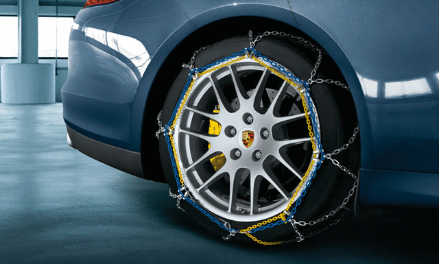 97004460009 - Wheels: 2010-2016 Porsche Panamera - Snow Chains - 275/45 R 18 Tires for Porsche: Panamera Image
