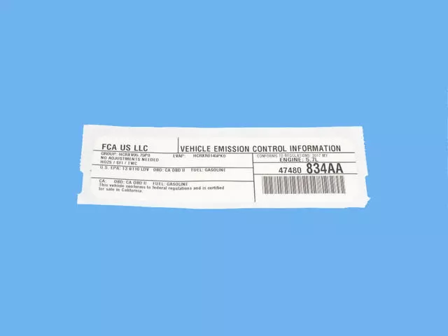 Veci Label Label - Mopar (47480834AA)